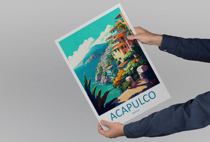 Acapulco Travel Print Wall Art Acapulco Wall Hanging Home Decoration Acapulco Gift Art Lovers Wall Art Print Art Acapulco Travel Art Poster