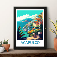 Acapulco Travel Print Wall Art Acapulco Wall Hanging Home Decoration Acapulco Gift Art Lovers Wall Art Print Art Acapulco Travel Art Poster