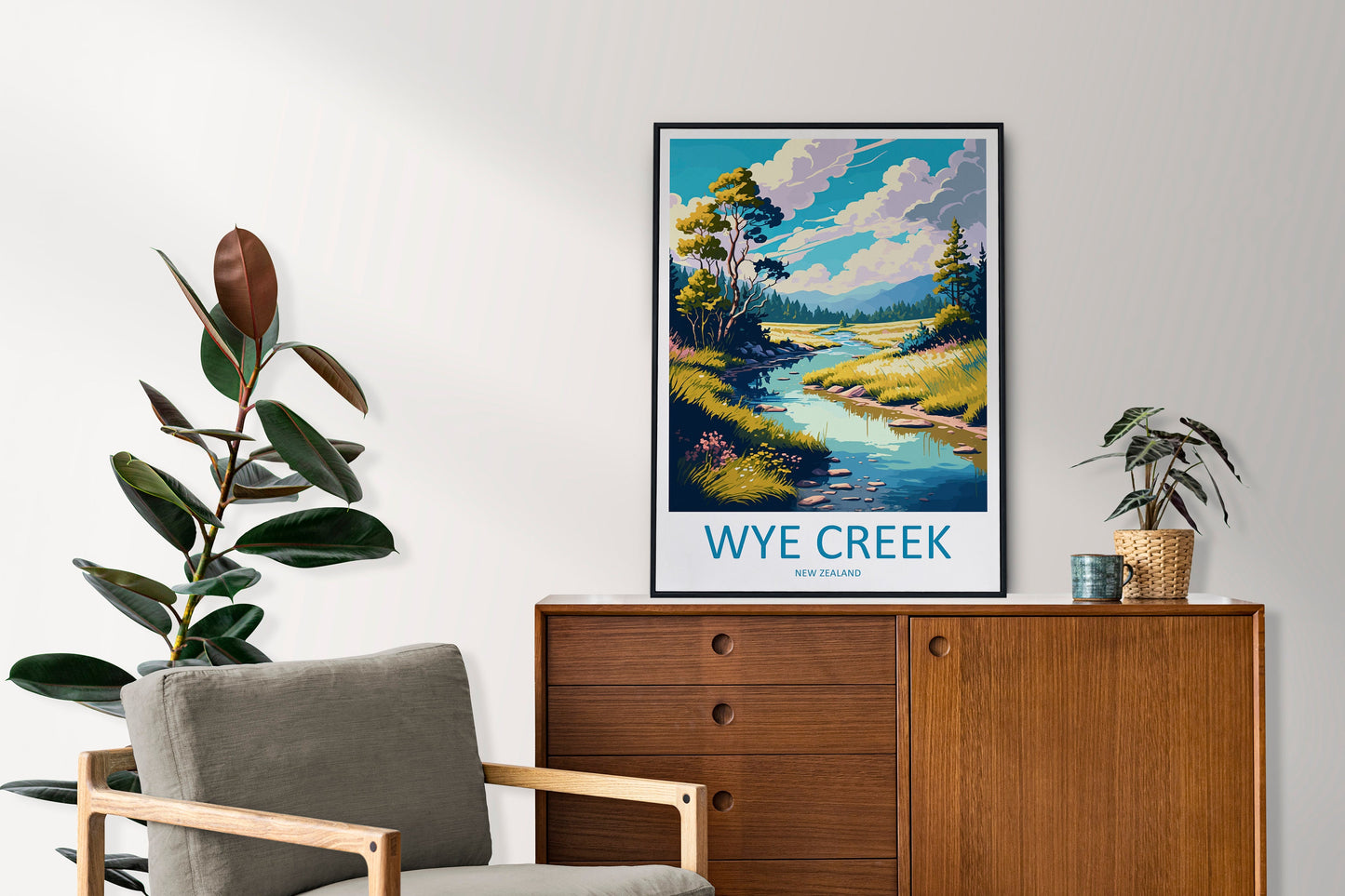 Wye Creek Travel Print Wall Art Wye Creek Wall Hanging Home Decoration Wye Creek Gift Art Lovers Wall Art Wye Creek New Zealand Wall Poster