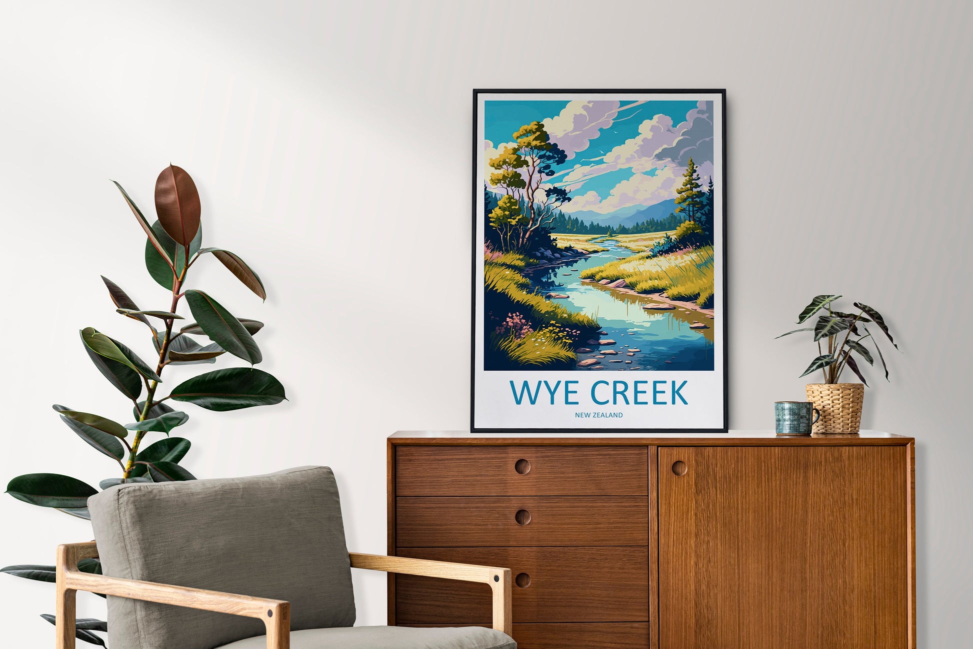 Wye Creek Travel Print Wall Art Wye Creek Wall Hanging Home Decoration Wye Creek Gift Art Lovers Wall Art Wye Creek New Zealand Wall Poster