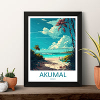 Akumal Travel Print Wall Art Akumal Wall Hanging Home Decoration Akumal Gift Art Lovers Wall Art Print Art Akumal Mexico Wall Poster