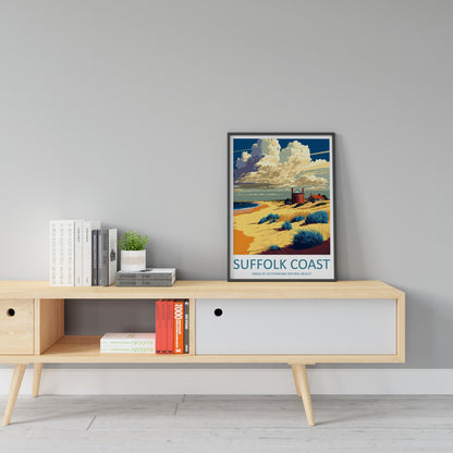 Suffolk Coast Travel Print Wall Art Suffolk Coast Wall Hanging Home Decoration Suffolk Coast Gift Art Lovers Wall Art AONB Wall Print