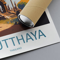 Ayutthaya Travel Print Wall Art Ayutthaya Wall Hanging Home Decoration Ayutthaya Gift Art Lovers Wall Art Thailand Travel Print Gift