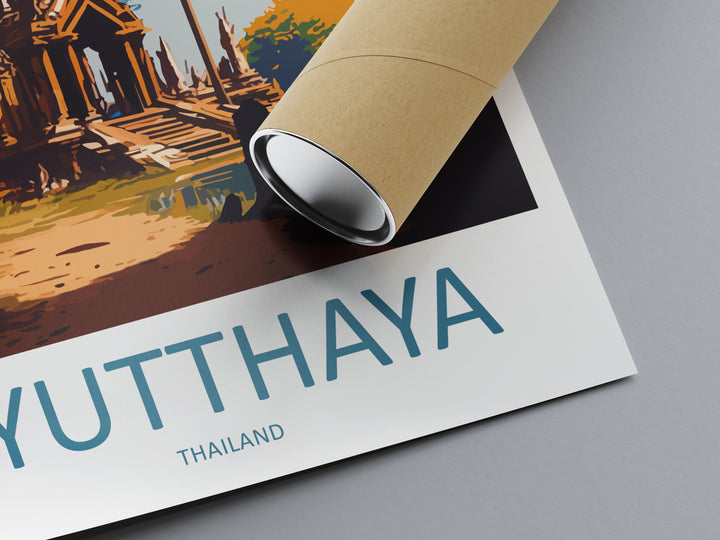 Ayutthaya Travel Print Wall Art Ayutthaya Wall Hanging Home Decoration Ayutthaya Gift Art Lovers Wall Art Thailand Travel Print Gift