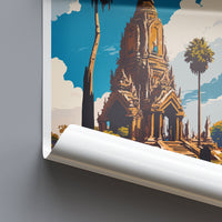 Ayutthaya Travel Print Wall Art Ayutthaya Wall Hanging Home Decoration Ayutthaya Gift Art Lovers Wall Art Thailand Travel Print Gift