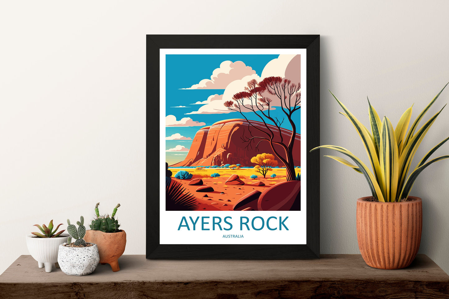 Ayers Rock Travel Print Wall Art Ayers Rock Wall Hanging Home Décor Ayers Rock Gift Art Lovers Wall Art Australia Travel Print Ayers Rock
