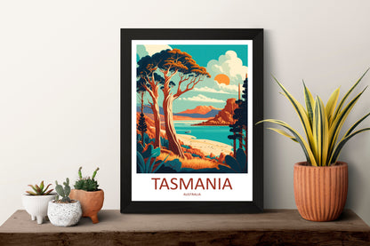 Tasmania Travel Print Wall Art Tasmania Wall Hanging Home Décor Tasmania Gift Art Lovers Wall Art Australia Travel Print Tasmania Art Print