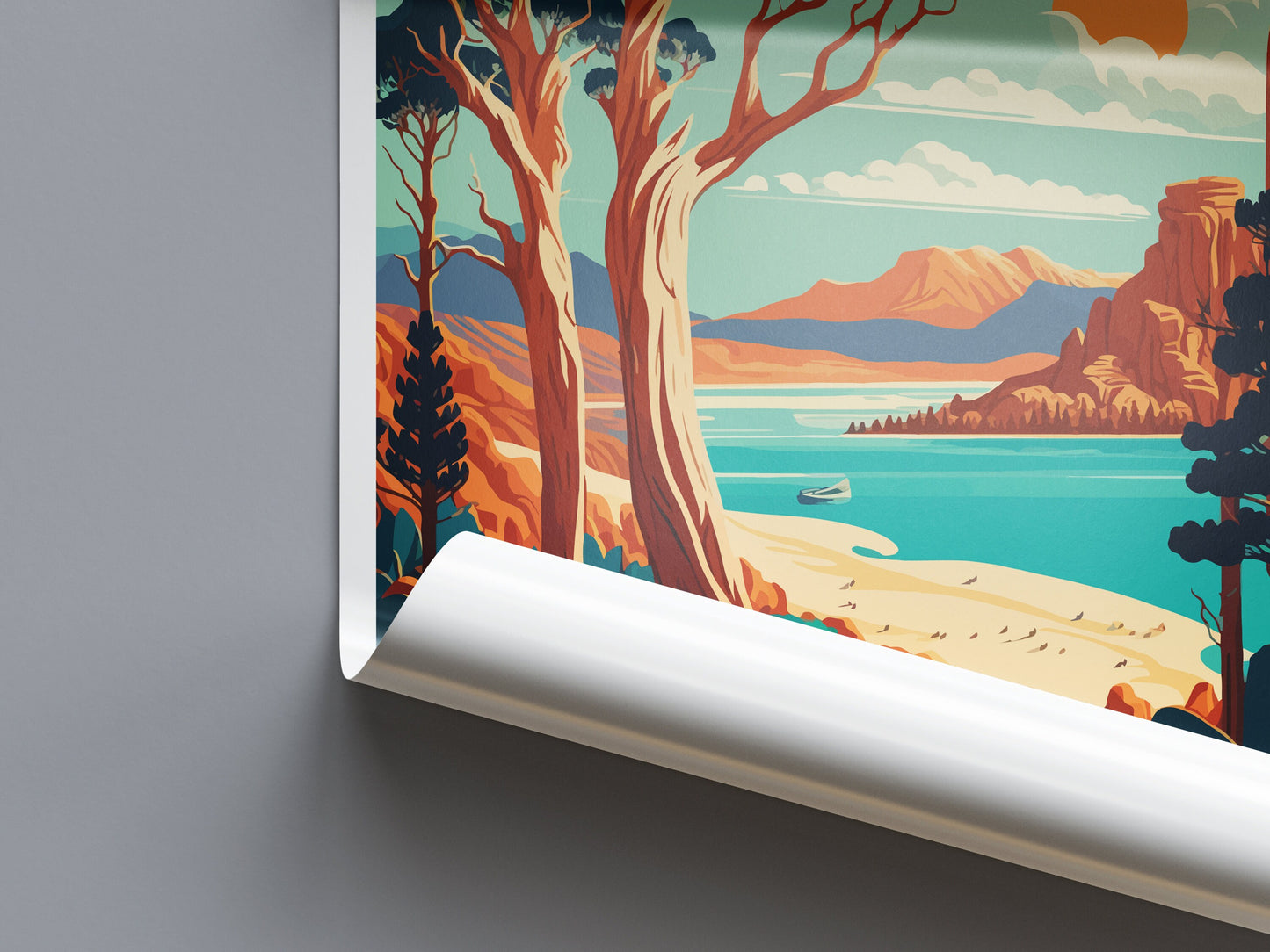 Tasmania Travel Print Wall Art Tasmania Wall Hanging Home Décor Tasmania Gift Art Lovers Wall Art Australia Travel Print Tasmania Art Print