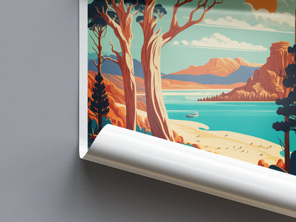 Tasmania Travel Print Wall Art Tasmania Wall Hanging Home Décor Tasmania Gift Art Lovers Wall Art Australia Travel Print Tasmania Art Print