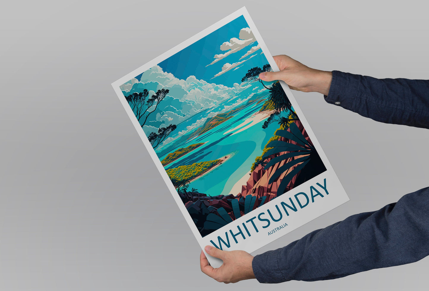 Whitsunday Travel Print Wall Art Whitsunday Wall Hanging Home Décor Whitsunday Gift Art Lovers Wall Art Australia Travel Print Whitsunday