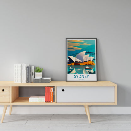 Sydney Opera House Travel Print Wall Art Sydney Wall Hanging Home Décor Sydney Gift Art Lovers Wall Art Australia Travel Print Opera House
