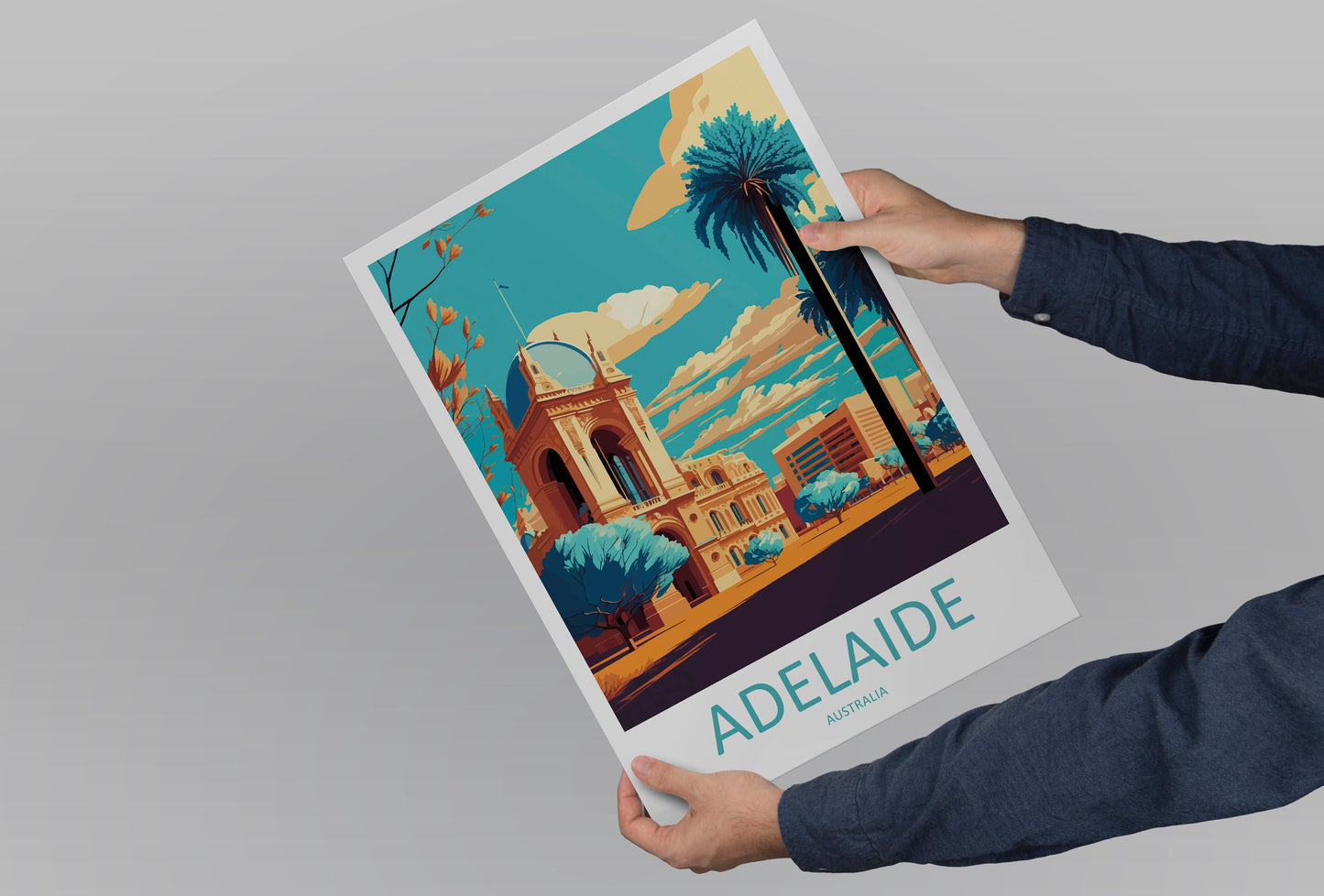 Adelaide Travel Print Wall Art Adelaide Wall Hanging Home Décor Adelaide Gift Art Lovers Wall Art Australia Travel Print Adelaide Travel Art