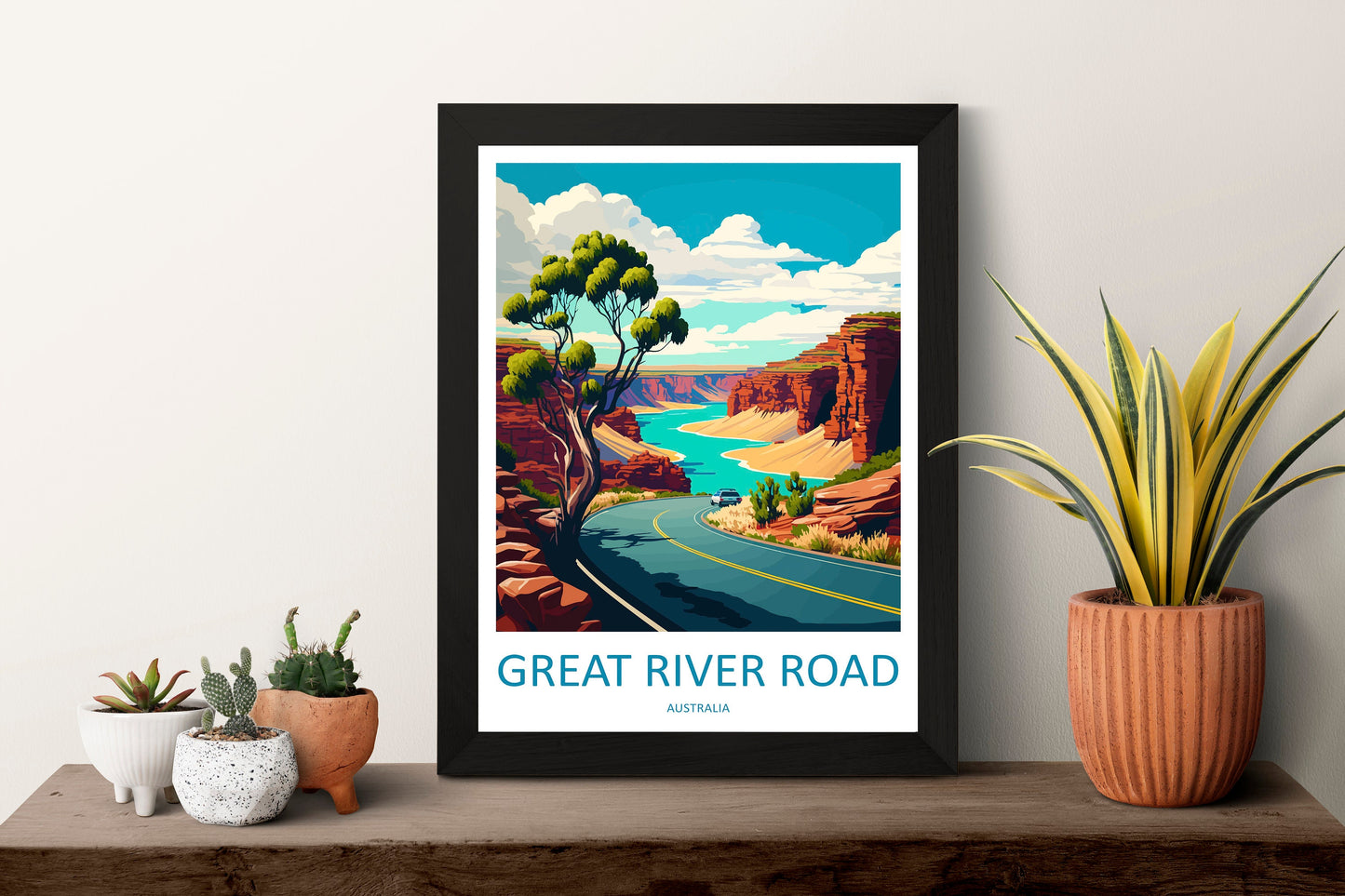 Great River Road Travel Print Wall Art Great River Road Wall Hanging Home Décor Great River Road Gift Art Lovers Wall Art Australia Travel