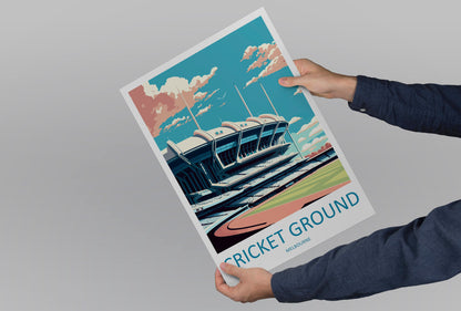 Melbourne Cricket Ground Travel Print Wall Art Melbourne Cricket Wall Hanging Home Décor Melbourne Cricket Gift Art Lovers Wall Art Australi