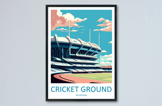 Melbourne Cricket Ground Travel Print Wall Art Melbourne Cricket Wall Hanging Home Décor Melbourne Cricket Gift Art Lovers Wall Art Australi
