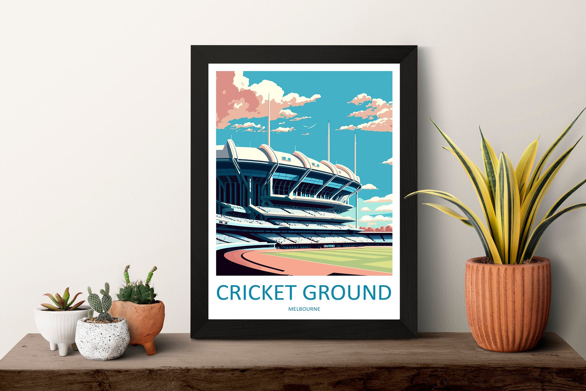 Melbourne Cricket Ground Travel Print Wall Art Melbourne Cricket Wall Hanging Home Décor Melbourne Cricket Gift Art Lovers Wall Art Australi