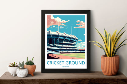 Melbourne Cricket Ground Travel Print Wall Art Melbourne Cricket Wall Hanging Home Décor Melbourne Cricket Gift Art Lovers Wall Art Australi