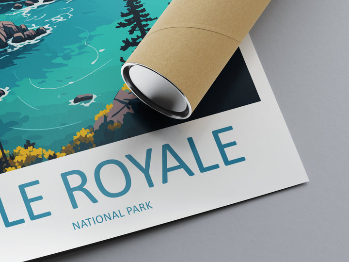 Isle Royale Travel Print Wall Art Isle Royale Wall Hanging Home Decor National Park Gift Isle Royale Lovers National Park Art National Park