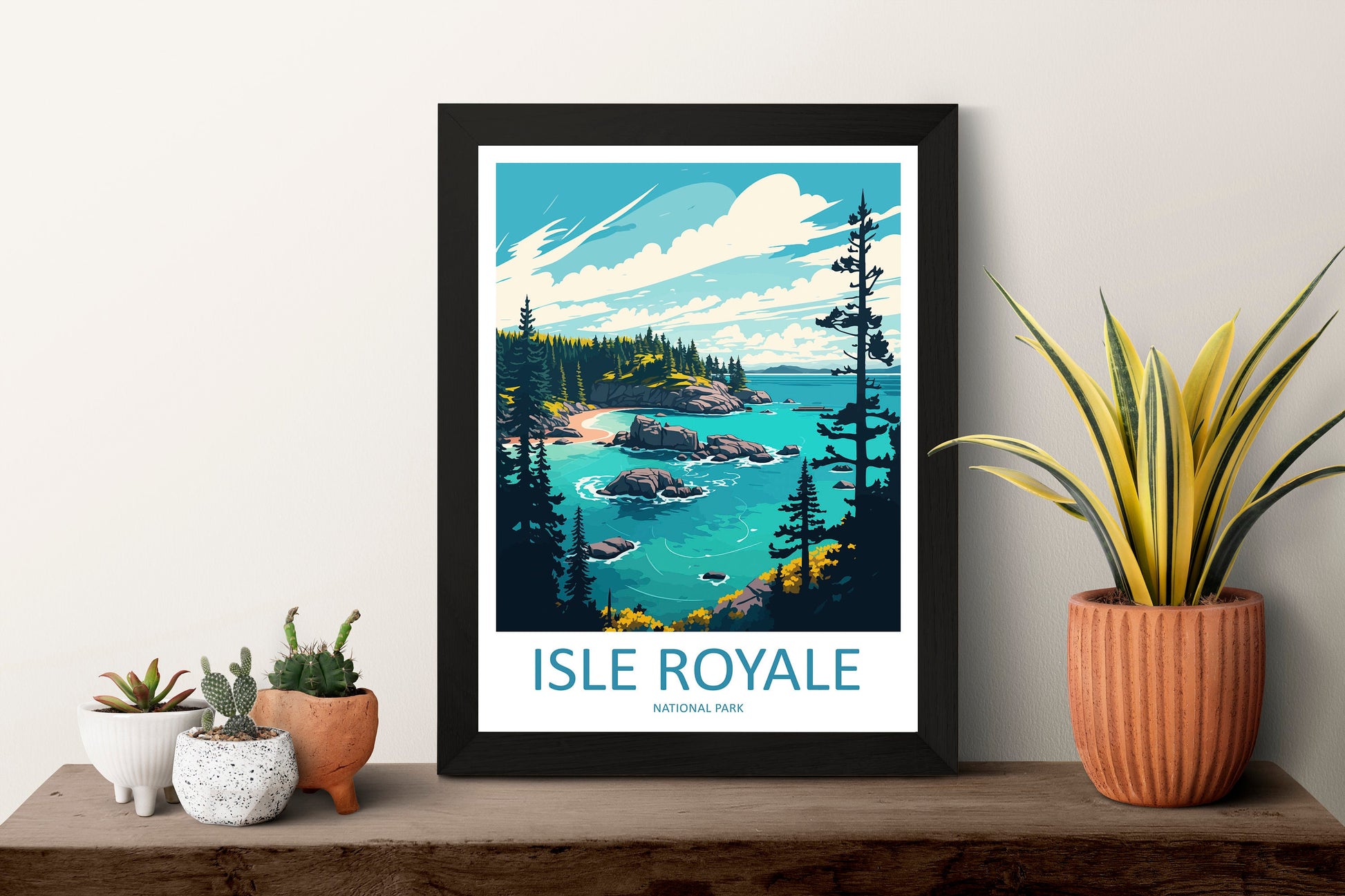 Isle Royale Travel Print Wall Art Isle Royale Wall Hanging Home Decor National Park Gift Isle Royale Lovers National Park Art National Park