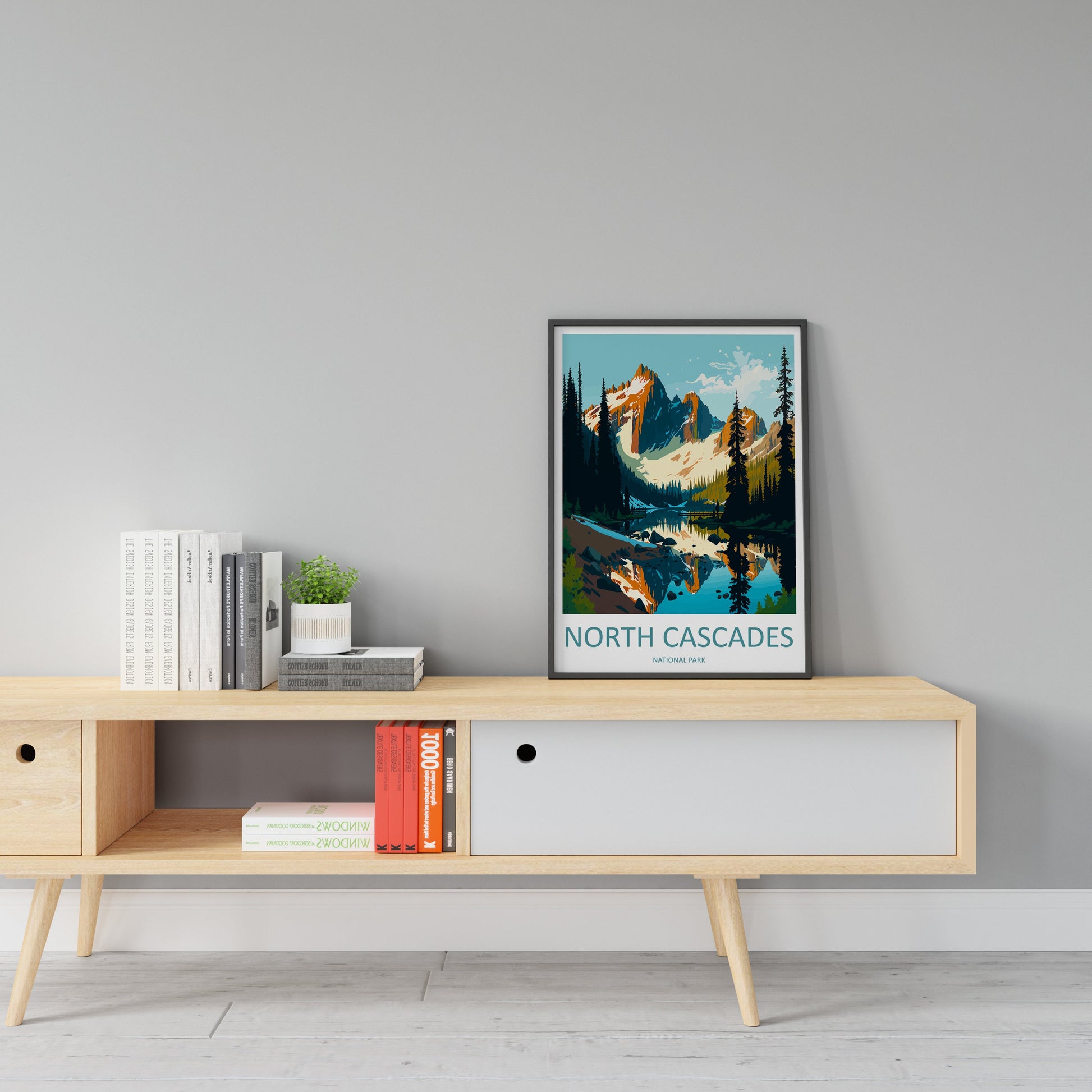 North Cascades Print North Cascades Home Décor National Park Art Print North Cascades Wall Print For Park Gift Wall Hanging North Cascades