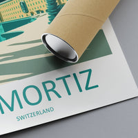 St. Moritz Ski Resort Print St. Moritz Home Decor Mountain Art Print St. Moritz Wall Art for Ski Enthusiast Gift Wall Hanging St. Moritz Art