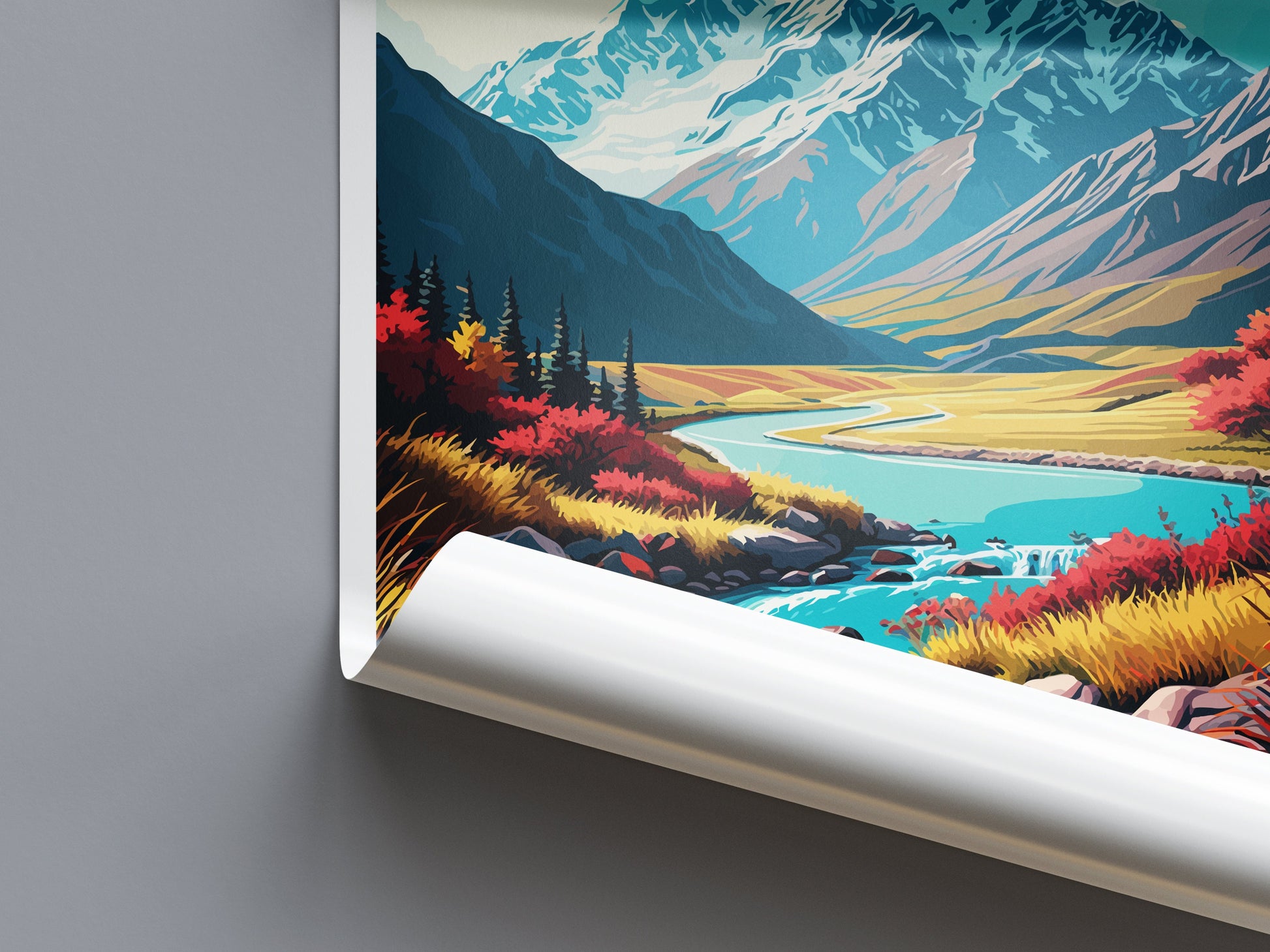 Mount Cook Travel Print Wall Art Mount Cook Wall Hanging Home Décor Mount Cook Gift Art Lovers New Zealand Art Lover Gift Print Mount Cook