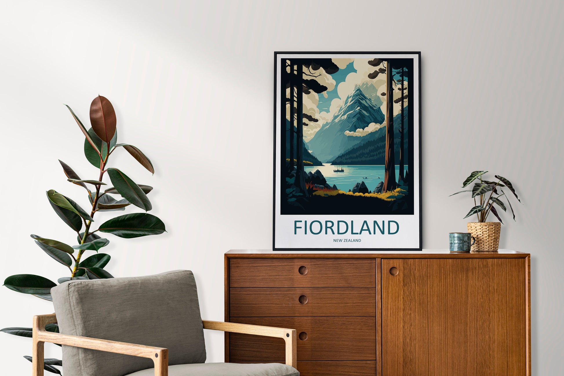 Fiordland Travel Print Wall Art Fiordland Wall Hanging Home Décor Fiordland Gift Art Lovers New Zealand Art Lover Gift Print Fiordland