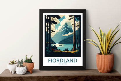 Fiordland Travel Print Wall Art Fiordland Wall Hanging Home Décor Fiordland Gift Art Lovers New Zealand Art Lover Gift Print Fiordland