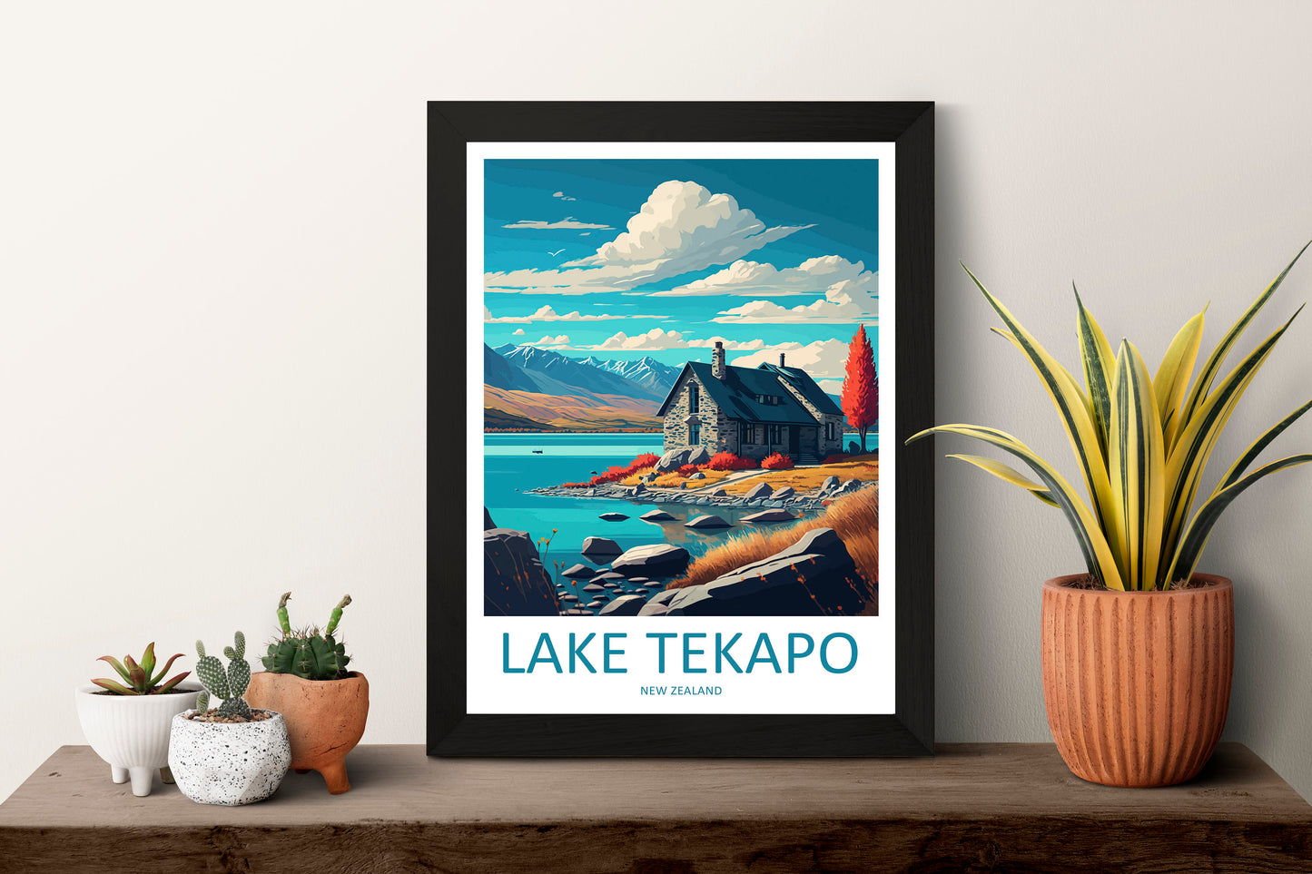 Lake Tekapo Travel Print Wall Art Lake Tekapo Wall Hanging Home Décor Lake Tekapo Gift Art Lovers New Zealand Art Lover Gift Print Lake Art