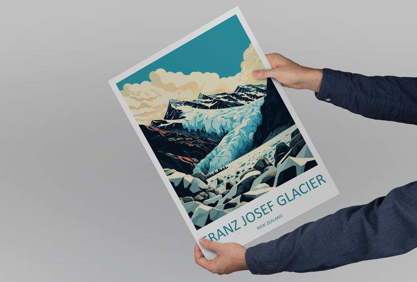 Franz Josef Glacier Travel Print Wall Art Franz Josef Glacier Wall Hanging Home Décor Franz Josef Glacier Gift Art Lovers New Zealand Art
