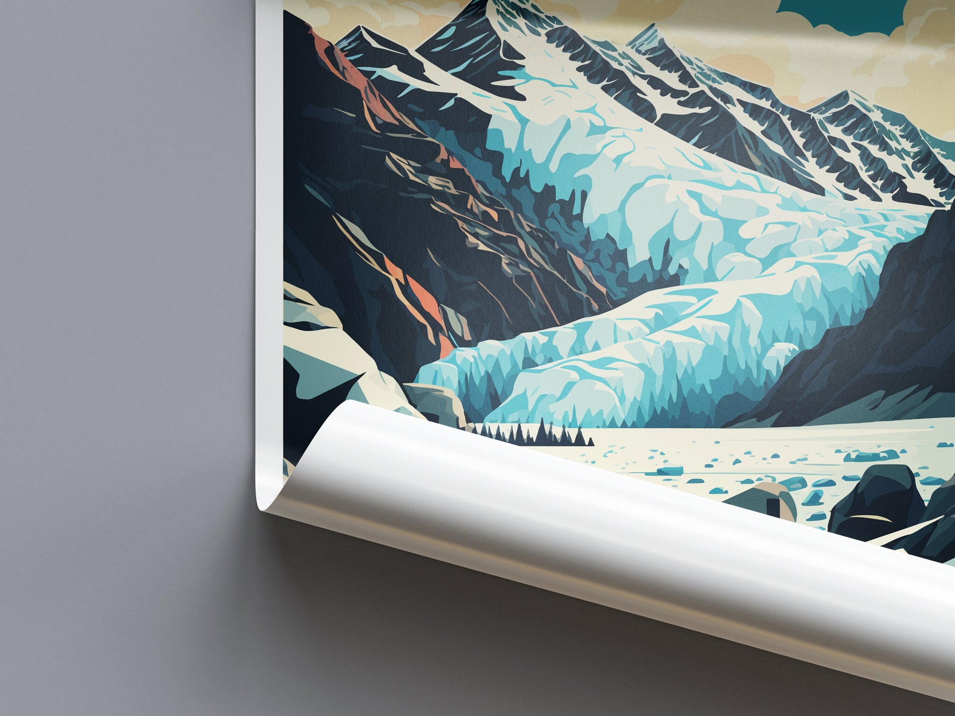 Franz Josef Glacier Travel Print Wall Art Franz Josef Glacier Wall Hanging Home Décor Franz Josef Glacier Gift Art Lovers New Zealand Art