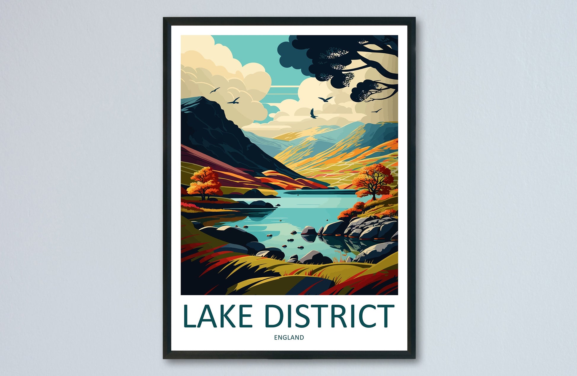 Lake District Print Lake District Home Decor Landscape Art Print Lake District Wall Art Nature Enthusiast Gift Wall Hanging Lake District