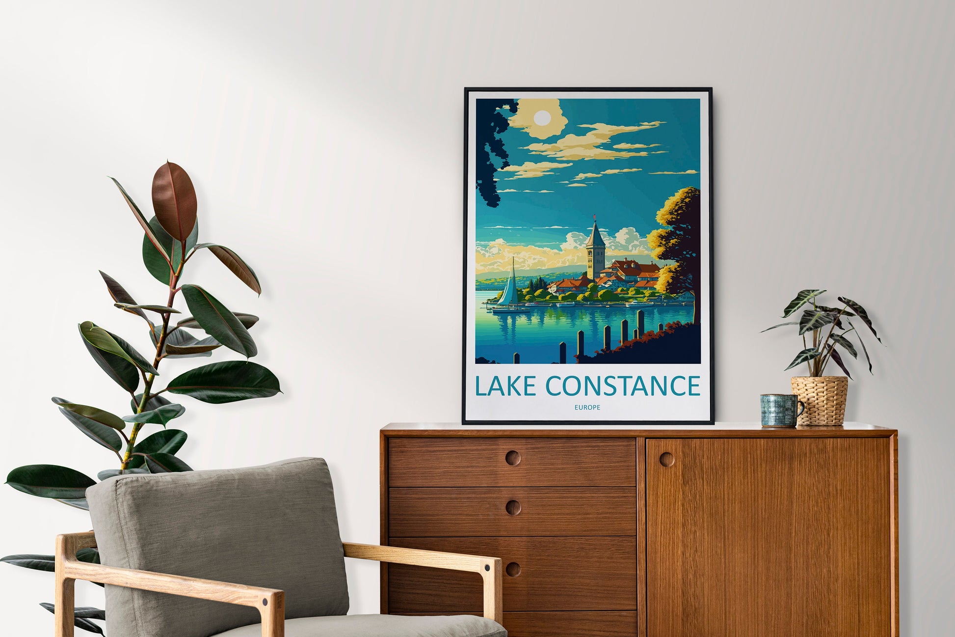 Lake Constance Print Lake Constance Home Decor Landscape Art Print Lake Constance Wall Art Nature Enthusiast Wall Hanging Lake Constance Art