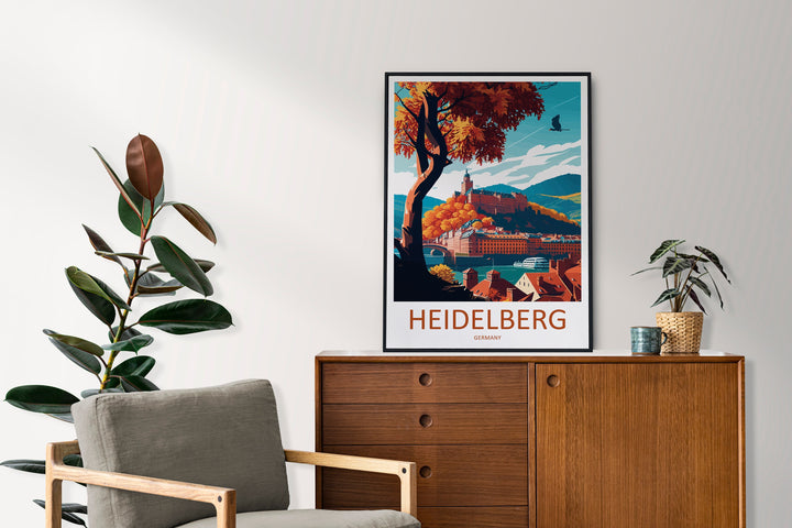 Heidelberg Cityscape Print Heidelberg Home Decor European City Art Print Heidelberg Wall Art Germany Enthusiast Gift Wall Hanging Heidelberg