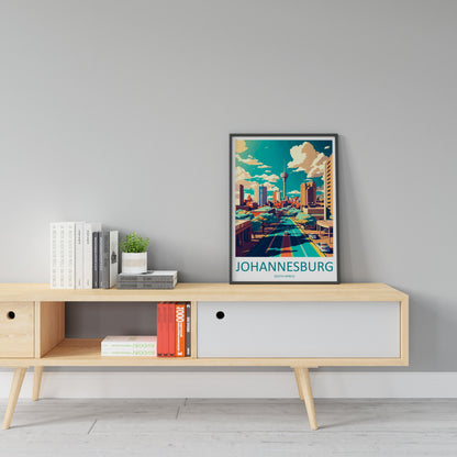 Johannesburg Travel Print Wall Art Johannesburg Wall Hanging Home Décor Johannesburg Gift Art Lovers South Africa Art Print Johannesburg Art