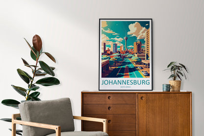 Johannesburg Travel Print Wall Art Johannesburg Wall Hanging Home Décor Johannesburg Gift Art Lovers South Africa Art Print Johannesburg Art