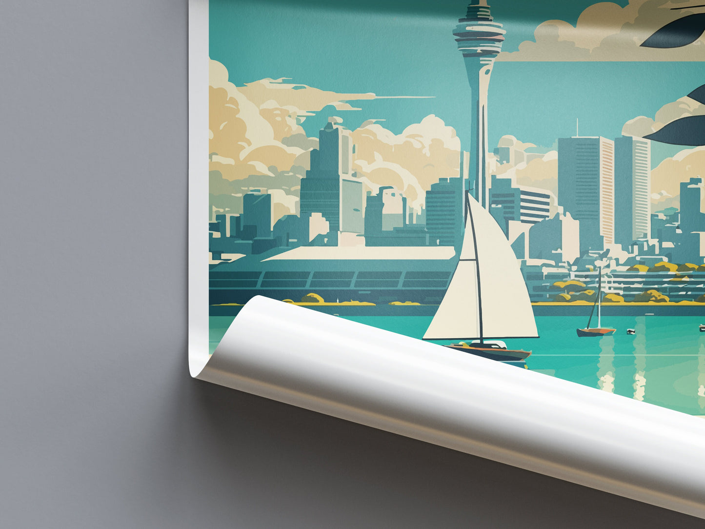 Auckland Travel Print Wall Art Auckland Wall Hanging Home Décor Auckland Gift Art Lovers New Zealand Art Lover Gift Print Auckland Wall Art