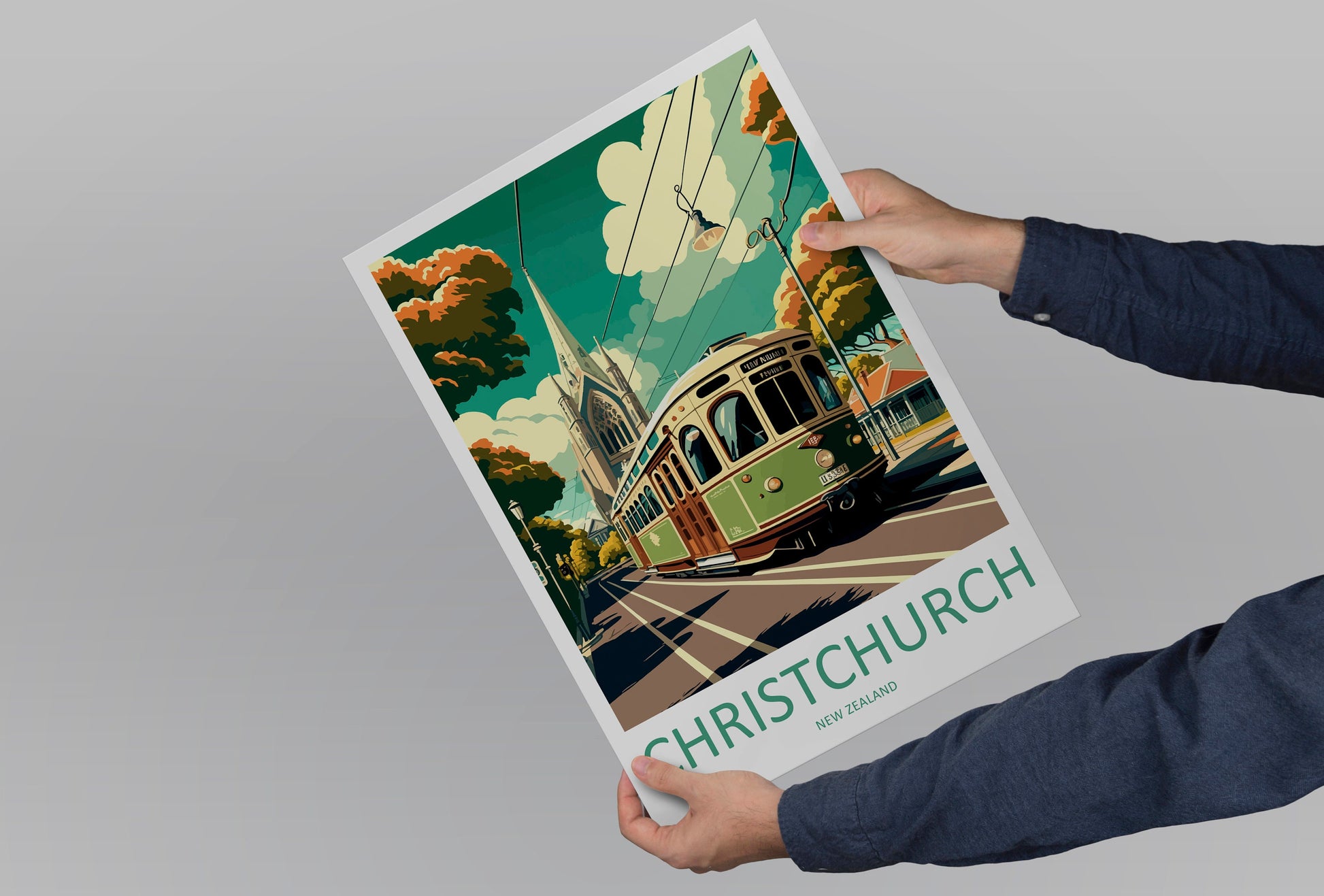 Christchurch Travel Print Wall Art Christchurch Wall Hanging Home Décor Christchurch Gift Art Lovers New Zealand Art Lover Gift Christchurch