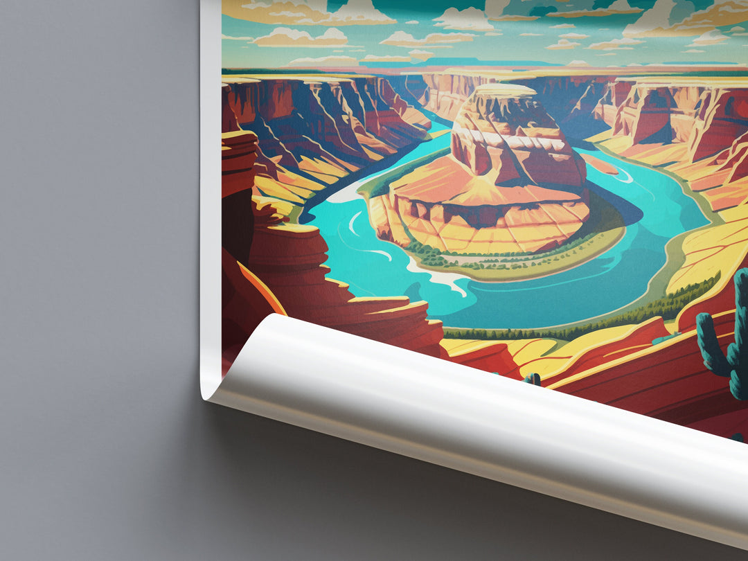 Horseshoe Bend Travel Print Wall Art Horseshoe Bend Wall Hanging Home Decor National Park Gift Horseshoe Bend Lovers National Park Art
