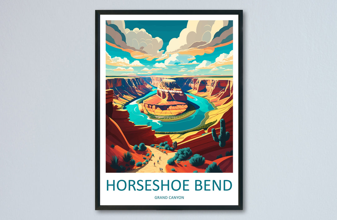 Horseshoe Bend Travel Print Wall Art Horseshoe Bend Wall Hanging Home Decor National Park Gift Horseshoe Bend Lovers National Park Art