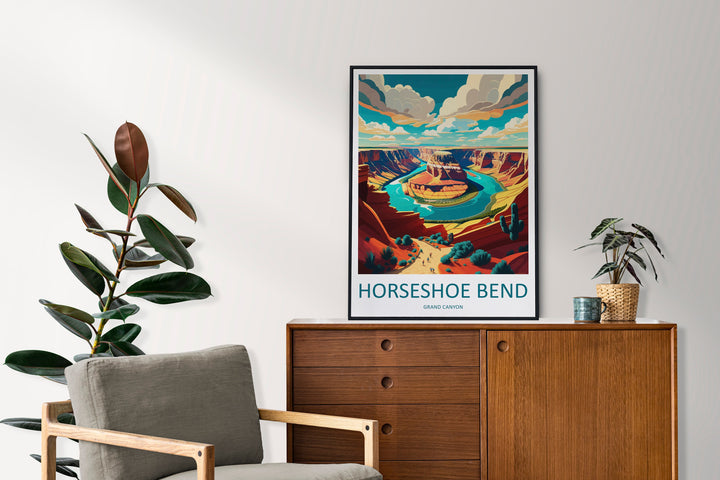 Horseshoe Bend Travel Print Wall Art Horseshoe Bend Wall Hanging Home Decor National Park Gift Horseshoe Bend Lovers National Park Art