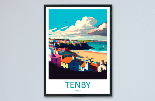 Tenby Print Tenby Home Décor Seascape Art Print Tenby Wall Art for Wales Enthusiast Gift Wall Hanging Tenby Wales Travel Gift Wall Poster