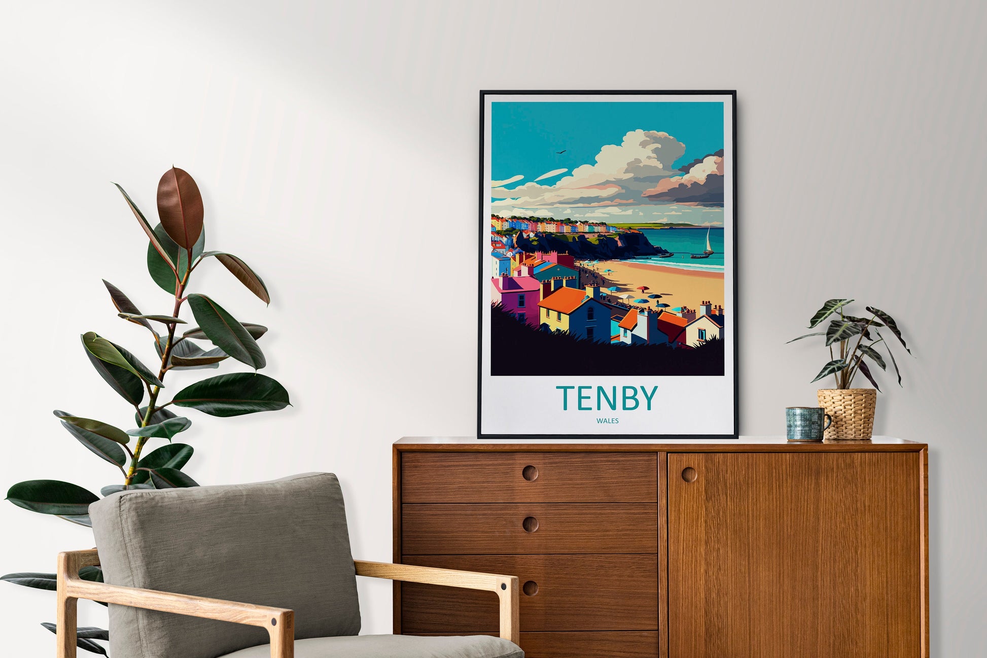 Tenby Print Tenby Home Décor Seascape Art Print Tenby Wall Art for Wales Enthusiast Gift Wall Hanging Tenby Wales Travel Gift Wall Poster
