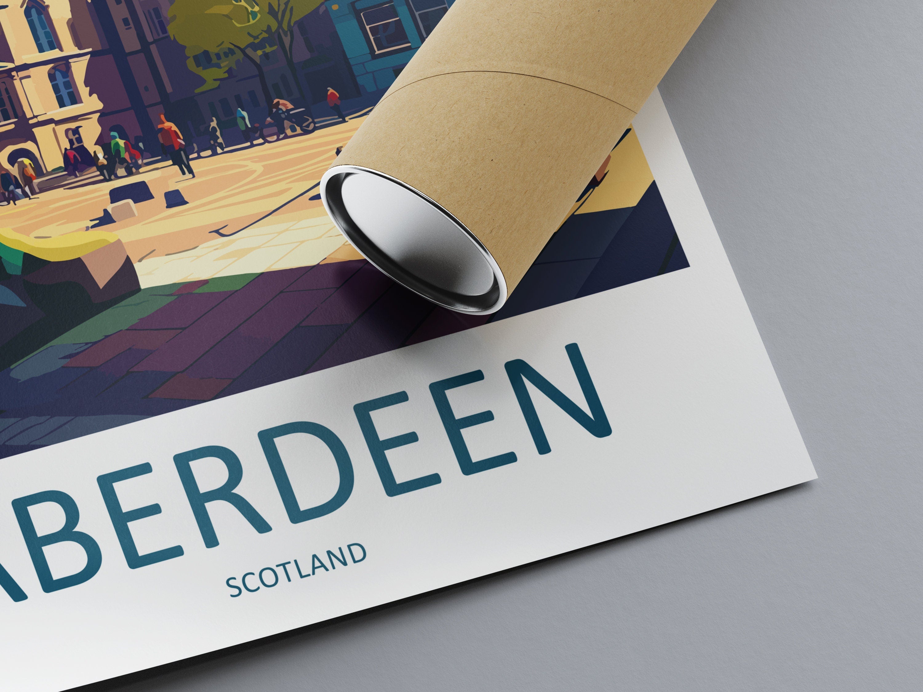 Aberdeen Print Aberdeen Home Décor Scotland City Art Print Aberdeen Wall Art for Scotland Enthusiast Gift Wall Hanging Aberdeen Cityscape