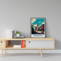 Aberdeen Print Aberdeen Home Décor Scotland City Art Print Aberdeen Wall Art for Scotland Enthusiast Gift Wall Hanging Aberdeen Cityscape
