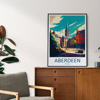 Aberdeen Print Aberdeen Home Décor Scotland City Art Print Aberdeen Wall Art for Scotland Enthusiast Gift Wall Hanging Aberdeen Cityscape