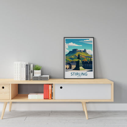 Stirling Print Stirling Home Décor Scotland City Art Print Stirling Wall Art for Scotland Enthusiast Gift Wall Hanging Stirling Cityscape