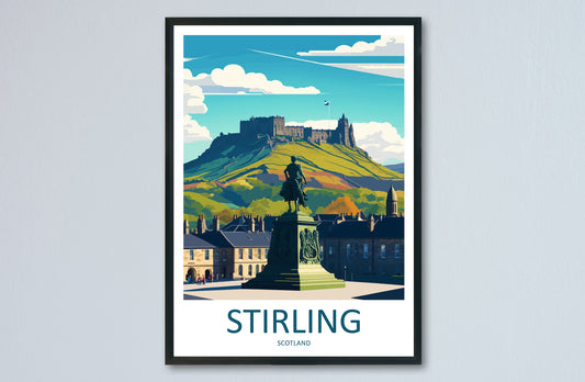 Stirling Print Stirling Home Décor Scotland City Art Print Stirling Wall Art for Scotland Enthusiast Gift Wall Hanging Stirling Cityscape