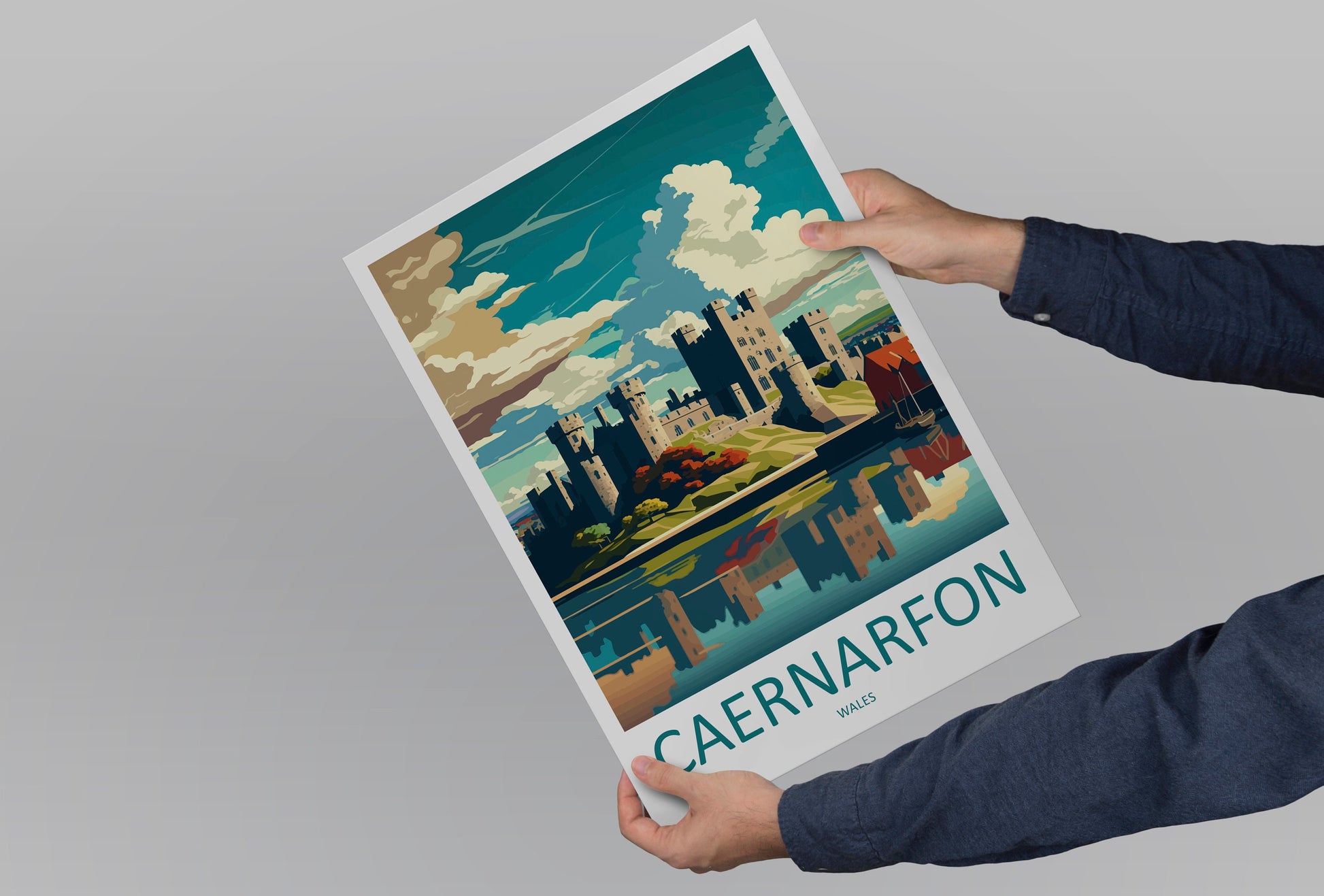 Caernarfon Castle Print Caernarfon Castle Home Décor Landscape Art Print Caernarfon Castle Wall Art for Wales Enthusiast Gift Wall Hanging