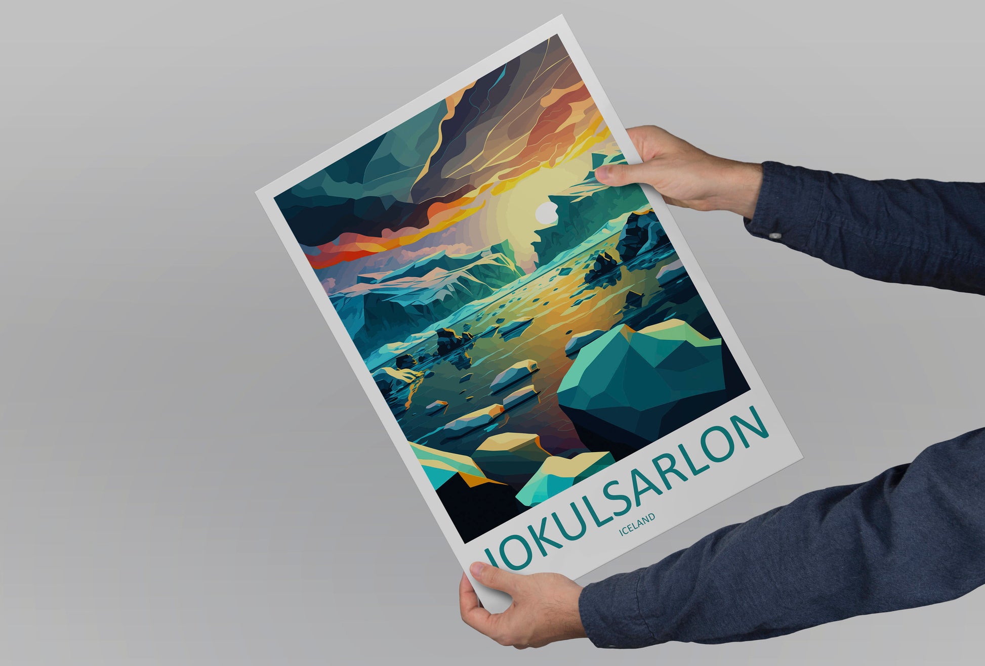 Jokulsarlon Travel Print Wall Art Jokulsarlon Wall Hanging Home Décor Jokulsarlon Gift Art Lovers Iceland Art Lover Gift Jokulsarlon Print